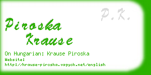 piroska krause business card